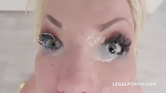 Barbie Sins Takes It All In With Facial Cumshot