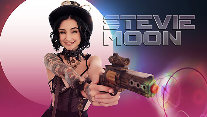 Steampunk Babe Stevie Moon Blir Knullet Av En Velutstyrt Stud I Ekstra Liten